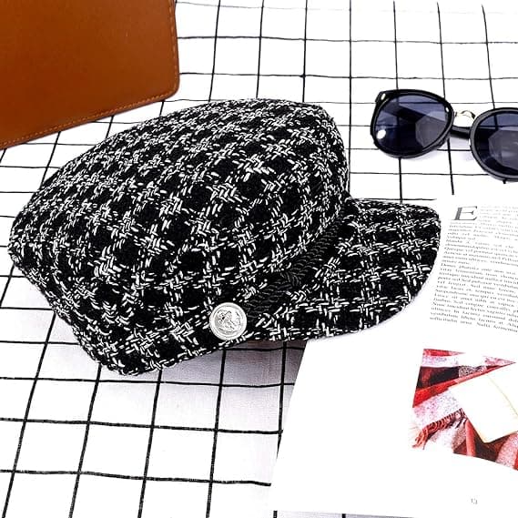 1 stk. Beret Cap Dame Modehatte Casual Retro Elegant Hat Visor W