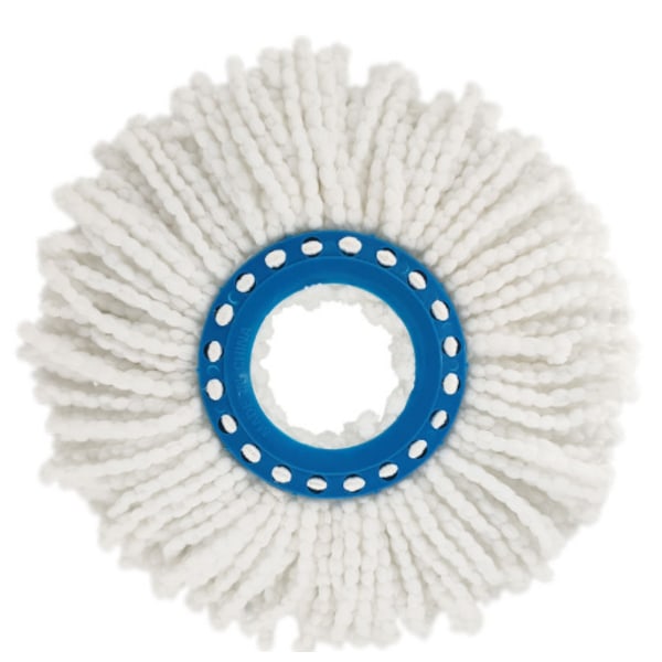 4 stk mikrofiber mopphoder, runde utskiftbare mopphoder 360 graders roterende mopphode for gulvrengjøring