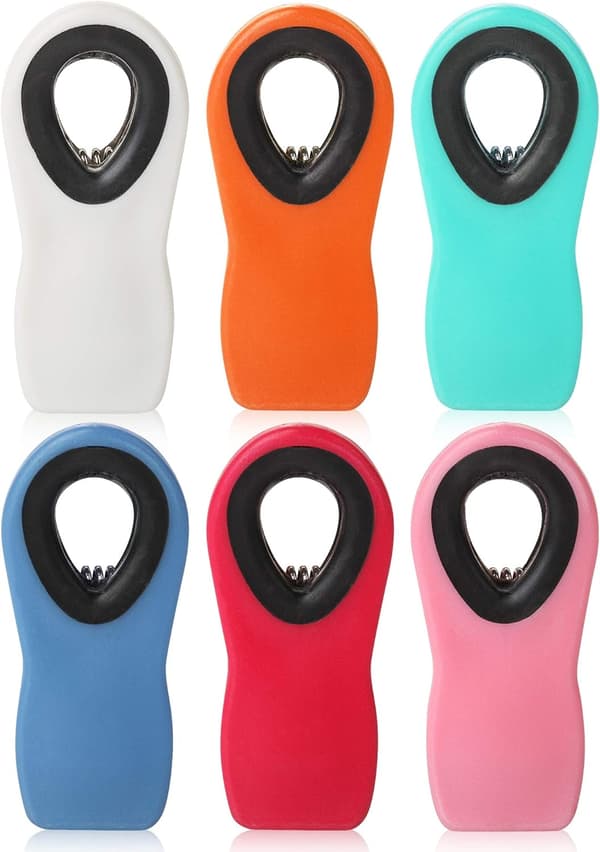 Chipklips, magnetiske klips, 6-pakning, poseklips, poseklips for mat