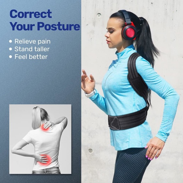 Posture Corrector for mænd og kvinder, ryg-/rygstøtte, reducerer N