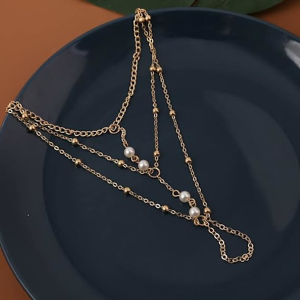 Armbånd Ring Håndkæde Boho Kvast Krystal Slave Armbånd til