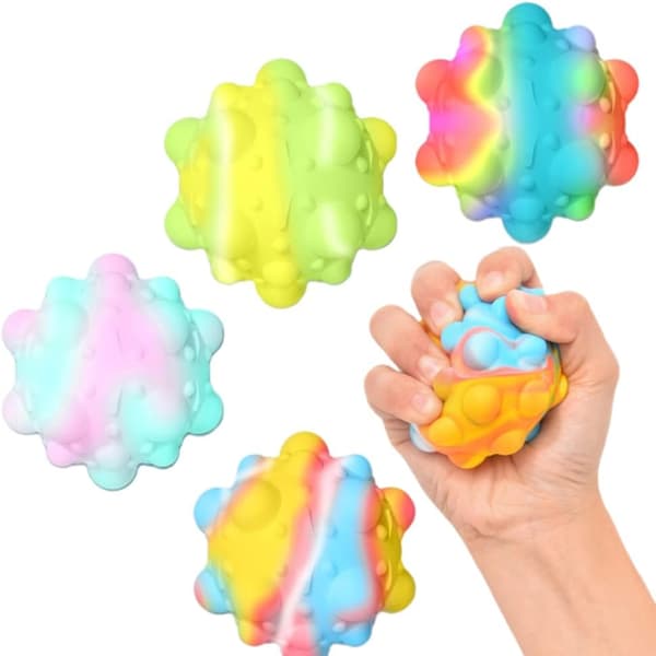 2 stycken stressboll, pop bubble sensorisk fidgetleksak, sensorisk fidget