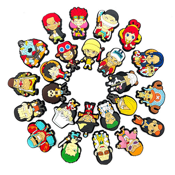 24 st japanska Man Cave-skor One Piece Cartoon Flower Shoe Buckl
