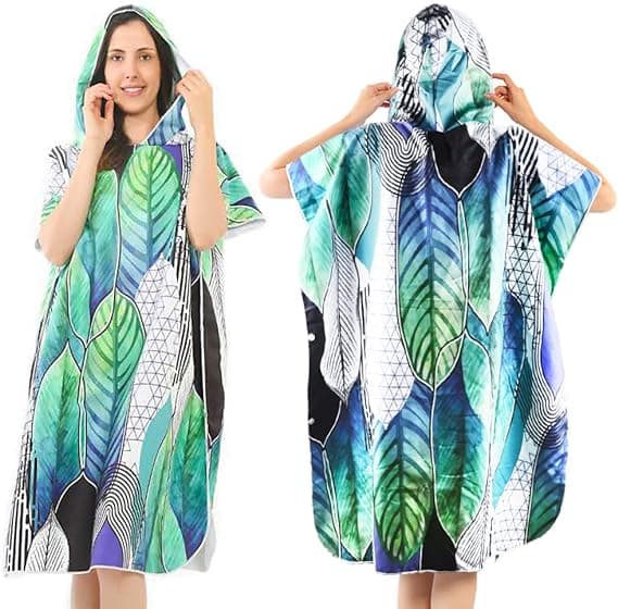 D-Bath Robe Skiftehåndkle Surf Poncho-Oversized Voksen Badehåndkle