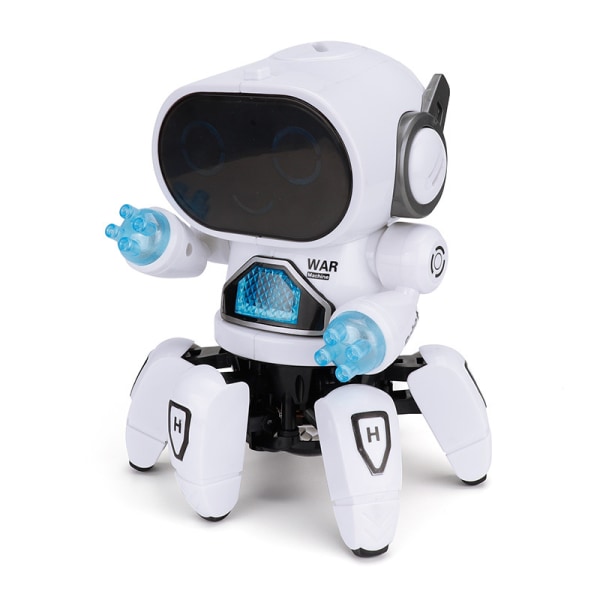 Dansrobot Elektrisk husdjur musikalisk lysande leksaker 6 klor bläckfisk Rob