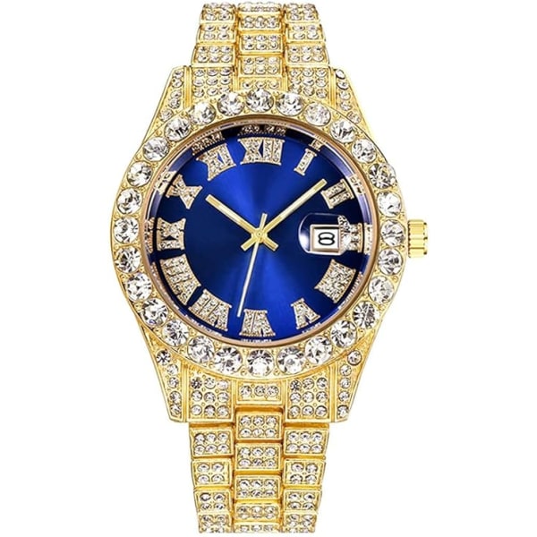 Herre Diamant Ur Mode Krystal Vand Diamant Britisk Analog