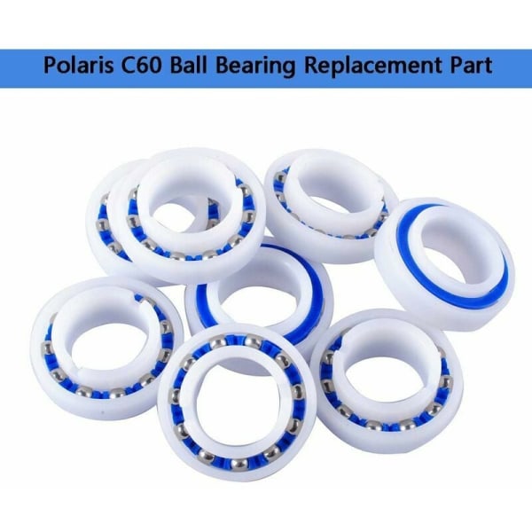 Set med 8 C60 bassenglager for Polaris 280/180 bassengrenser, trykk