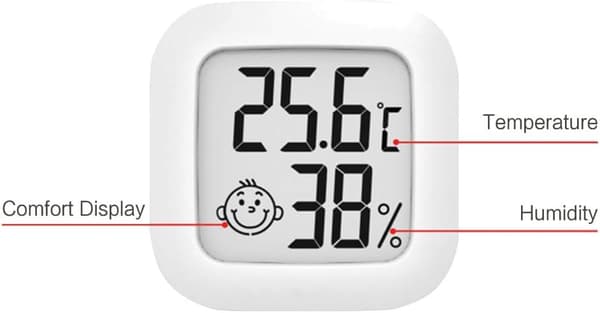 Mini digitalt innendørs termometer hygrometer, Temper