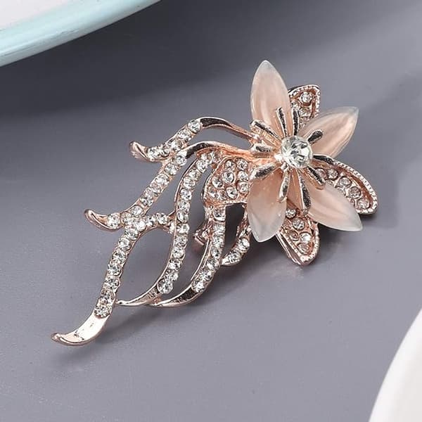 Kvindernes Brosche, Mode Legering Elegant Blomst Rhinestone Brosche Pi