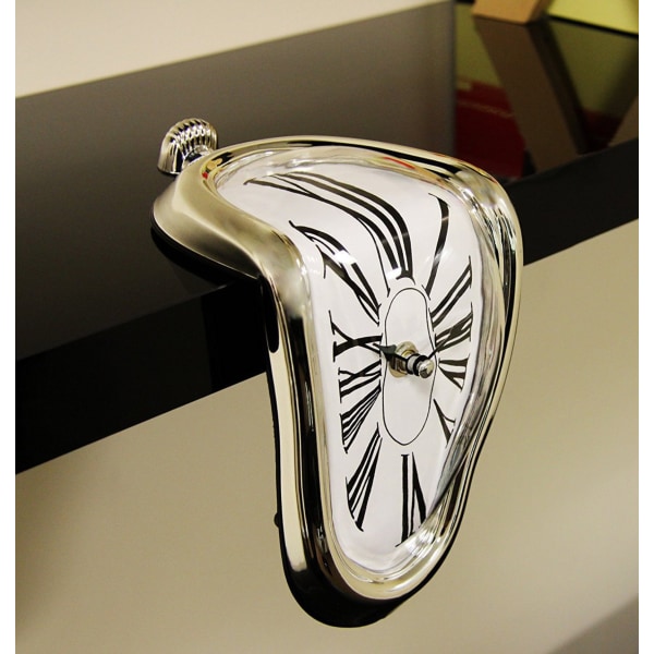 Creative seat twisted clock Melting clock table clock retro right