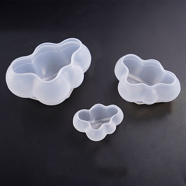 3kpl 3D pilvimuotin suklaalle, silikonimuotti, mousse, fondantti, jääkuutio