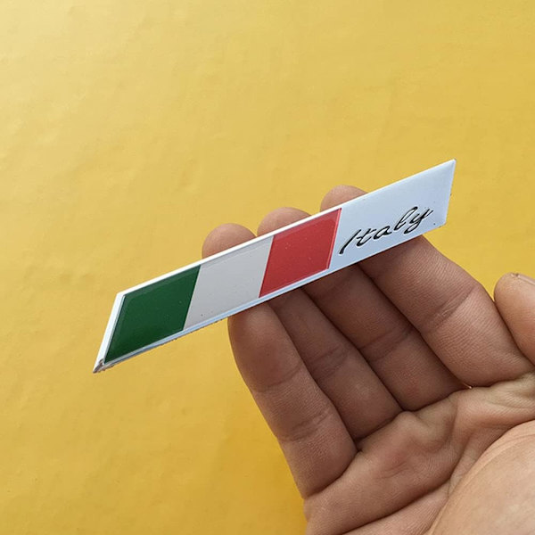 Bilsticker Italien Flagga Aluminiumlegering Italien Emblem Badge Kreativ Bil