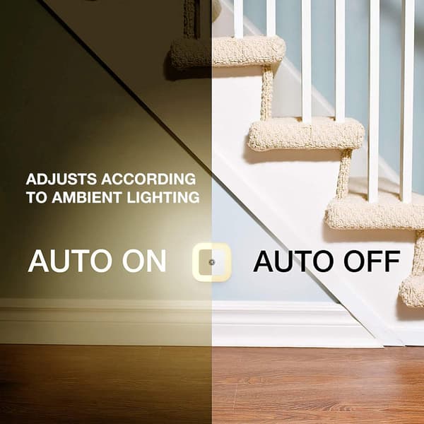 LED-nattlys [6-pakning] Smart skumring til daggry-sensor, Autom