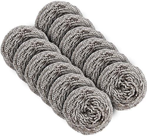 Rostfria skrapsvampar, skursvampar - 12-pack