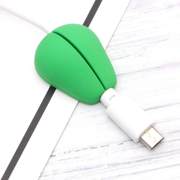 2PCS Avocado Shape Cord Charger Protector Silicone Cute Novelty P