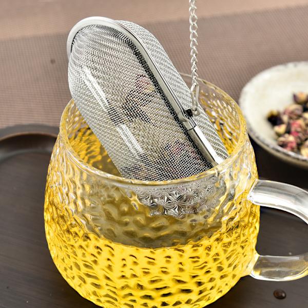 3 stk. Rustfrit Stål Løse Blade Te Infuser, Rektangulær Mesh Te, Fin