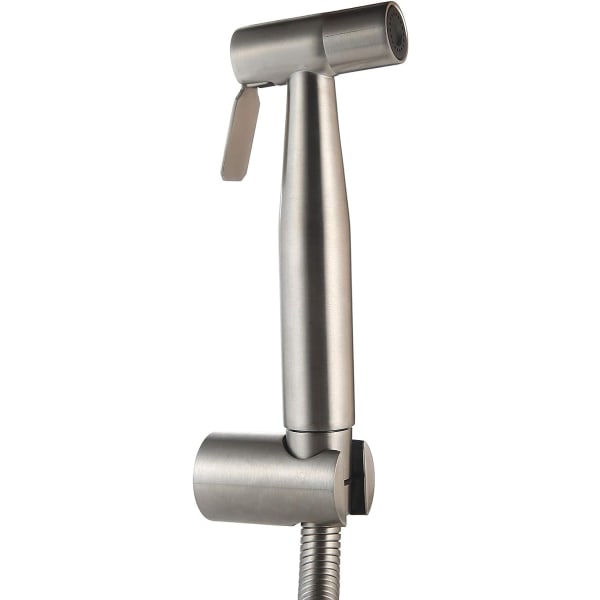 Toilet med håndbruser - Håndholdt bidetsprøjte - Toiletbrusehoved med slange + rustfri stålstøtte