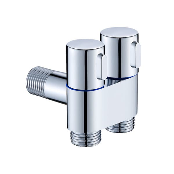 G1/2 0,2 cm dubbelkontroll toalett tvättmaskin kran, triangulär t