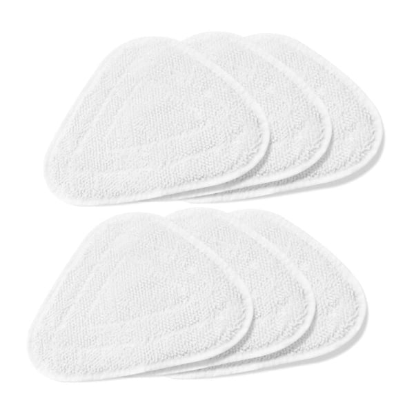 Pakke med 6 erstatningskluter for dampmopp, mikrofiber dampmopptilbehør kompatibelt med, maskinvaskbart.