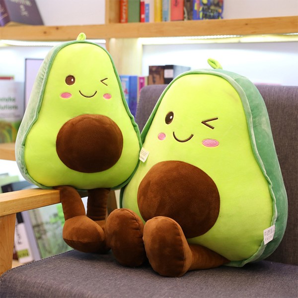 12 tommer Snuggly Stoppet Avocado Frugt Blød Plys Legetøj Krammepude