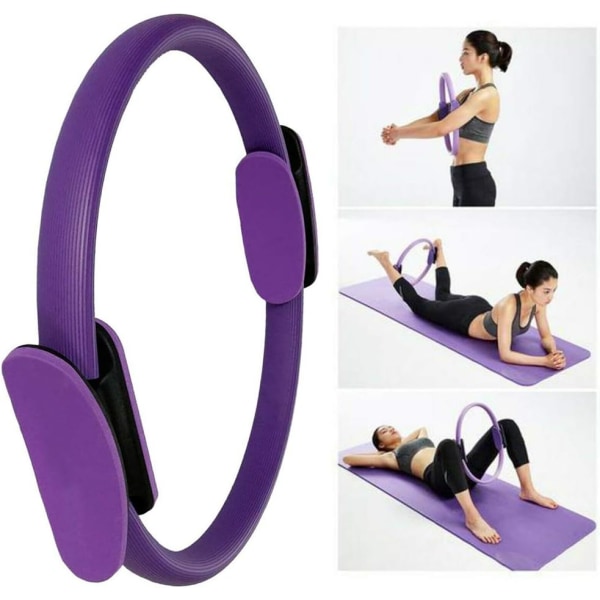 Sjælden perle Yoga Pilate Ring Magic Circle Muskeløvelse Fitness Body Trainer Circle 37x4x5cm Yoga Circle Pilates Ring lilla