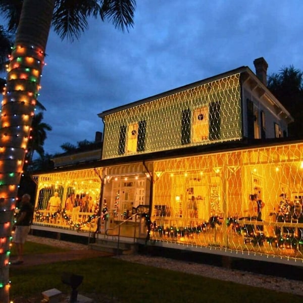 Net String Lights, 320 PCS LED Net Lights 3M X 3M 8 Mønstre til