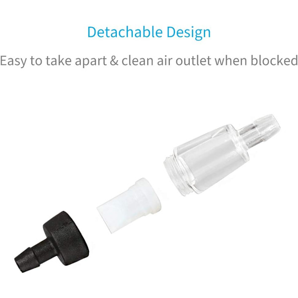 Kontrollventil för akvarieluftpump, envägskontrollventil 0,5 cm luft