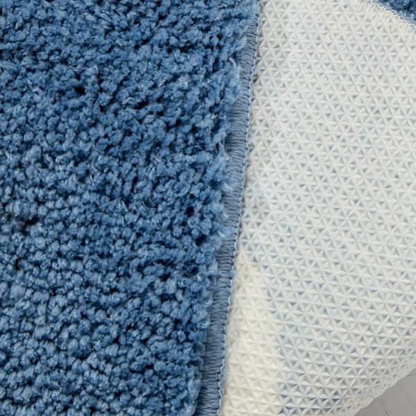 47x63cm Blå Badmatte - Hvalformet Antislipp Teppe, Vaskbar Mikrofiber