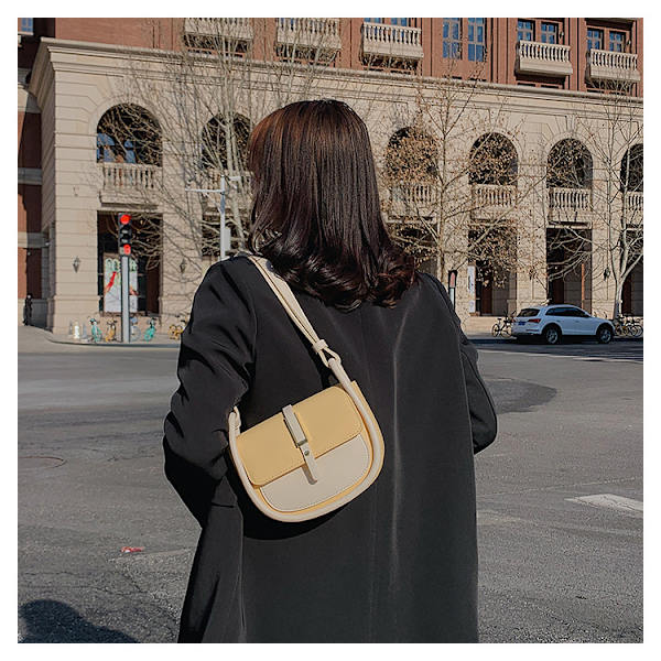 Sadel Kvinnor Axelväska Mode Designer PU Läder Crossbody B