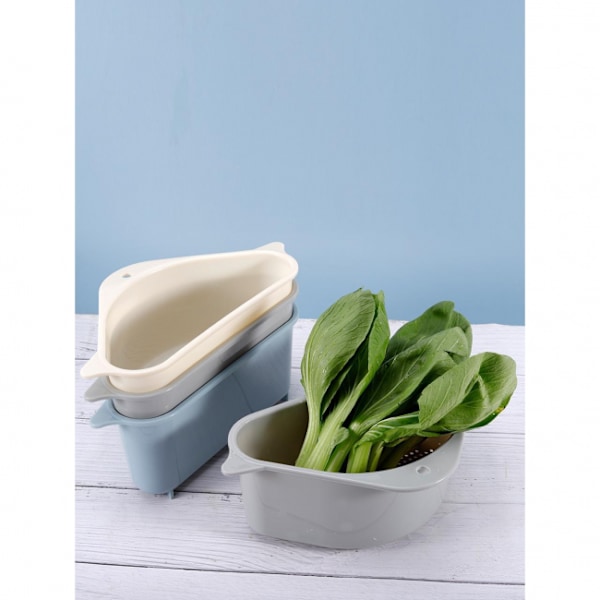 2-pack - Sil för diskho/Sköljbox - Skölj frukt & grönsaker grå