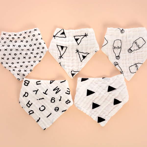 5PCS Baby Bandana Drool Bibs – Snygga Unisex Bandana Bibs - Supe