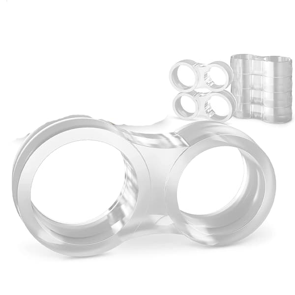 Dørstopper - 6 stk. sett, transparent, dobbel dørstopper