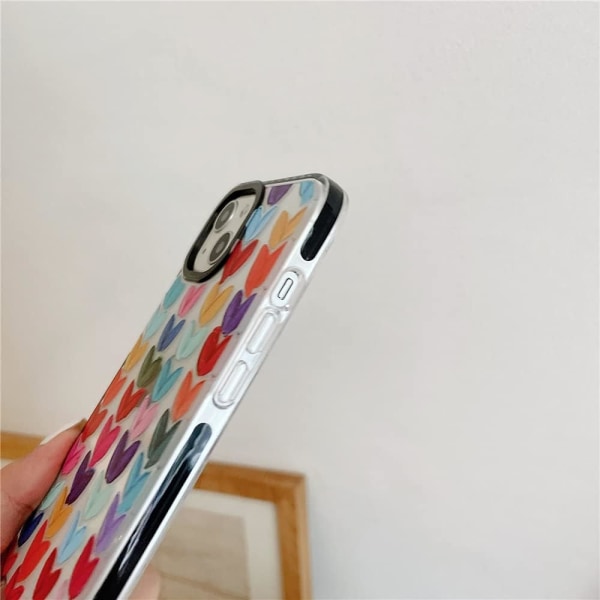 Monivärinen puhelimen kuori iPhone 13:lle, naisten suojaava matkapuhelinkuori