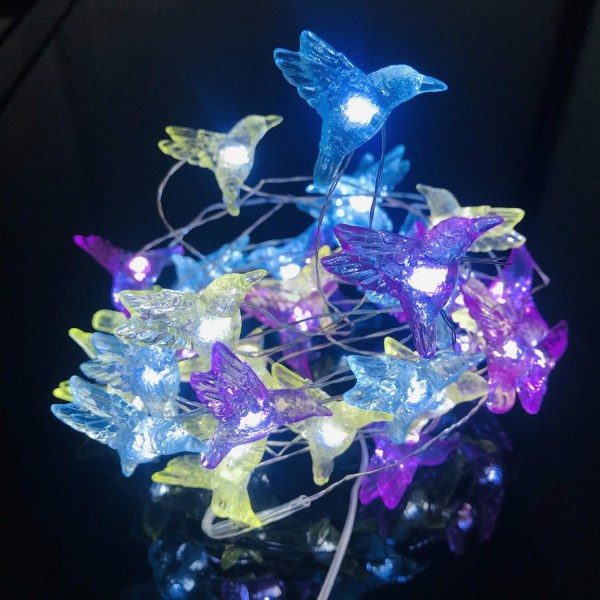 1M 20 LED Hummingbird Fairy String Lights, vattentät, USB -ström