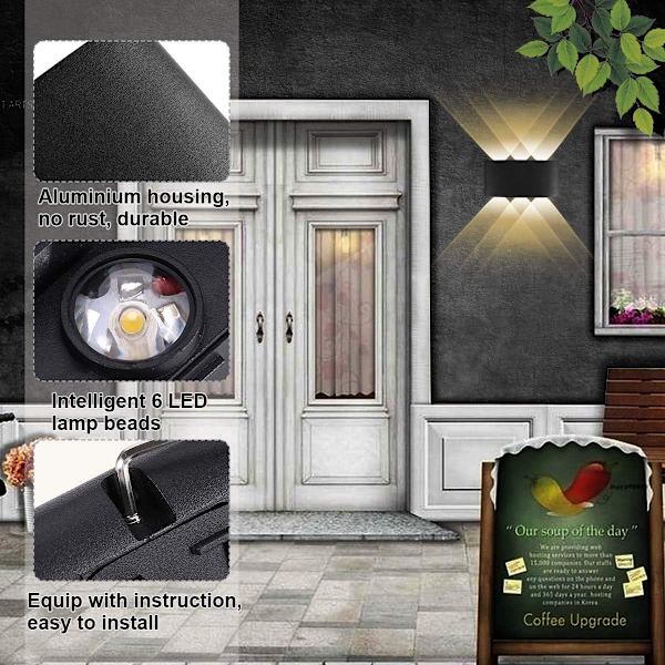 Modern LED-vägglampa Vattentät vägglampa Aluminium LED-vägglampa