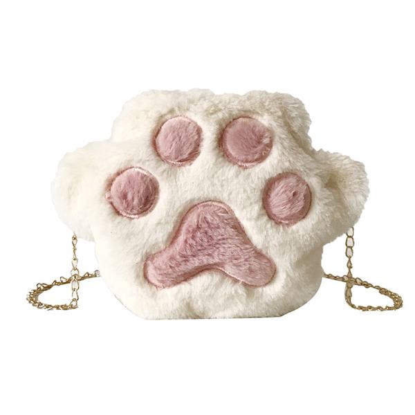 Mjuk axelväska crossbody handväska damväska fluffiga väskor konstgjord päls