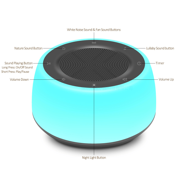 Alarmklokke Bluetooth-høyttaler nattlys Bluetooth-høyttaler, berøring