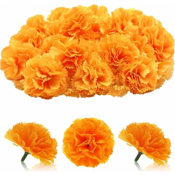 30 st 4*5cm (orange) konstgjorda nejlikblommor, konstgjorda prästkragar
