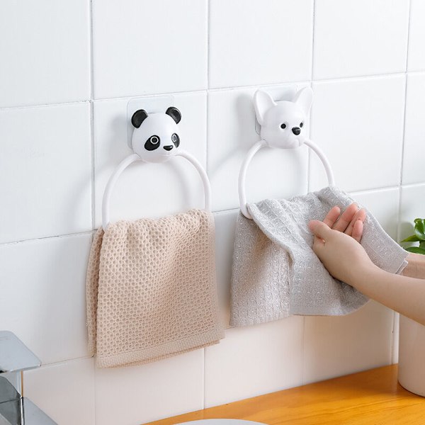 Handdukshållare i Plast för Barn, Handduksring med Sugpropp, Handdukshylla för Badrum, för Hotellkök