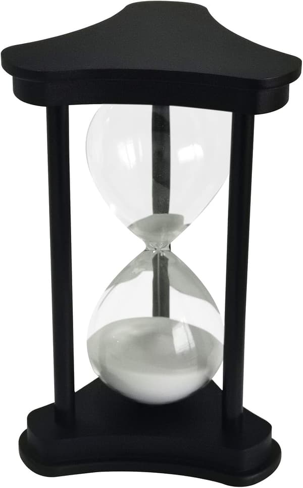 Timeglas Timer til 60 Minutter Sandglas Timer 60 Minutter Skoledekoration Ornament Sand Timer Ur Hvid