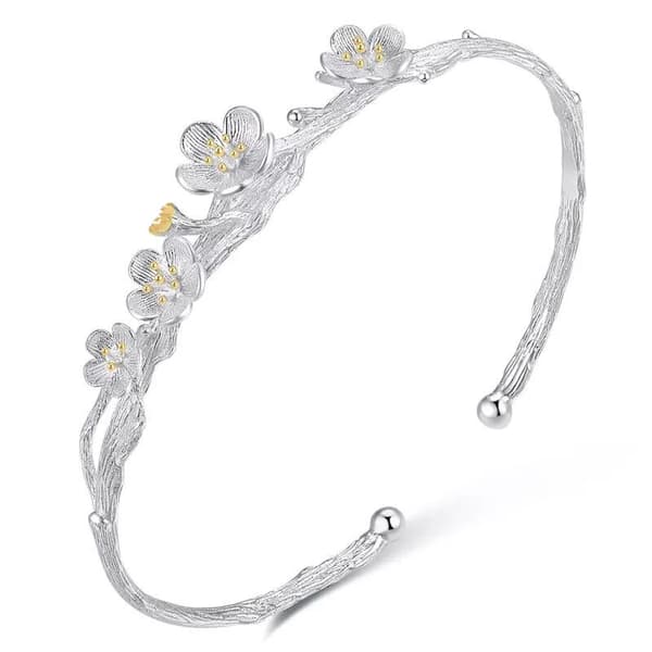 Justerbar sølv bangle armbånd, kvinder 925 sterling sølv brac