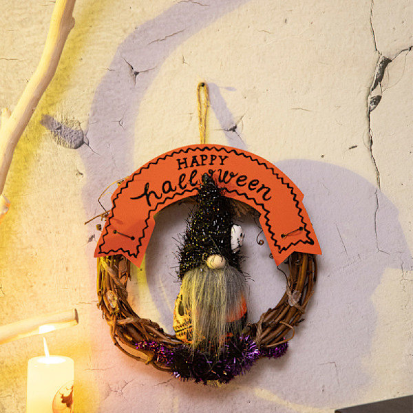 Lila Halloween krans dekoration halloween dekorationer krans h