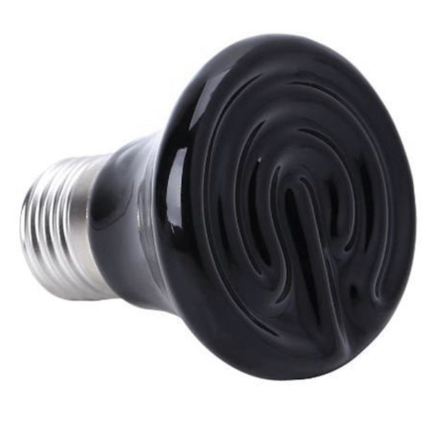 Varm 50w E27 Husdjur Värmelampa Svart Infraröd Keramisk Emitter 220-2