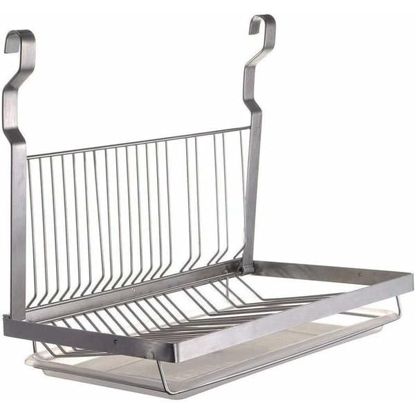 Rustfritt Stål Veggmontert Sammenleggbart Oppvaskstativ (39.526.55.5cm)