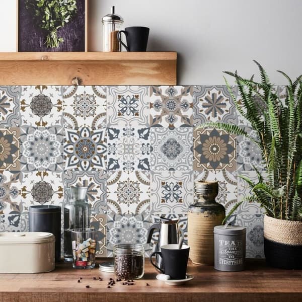 Klæbende Fliser 10x10 Industrielt Design Klæbende Splashback til Køkken Mursten