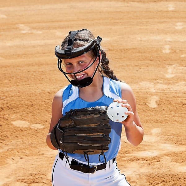 6 stk. Bløde Plastik Softball, 6-pak - Plastik Perforerede Øvelsesbolde Til