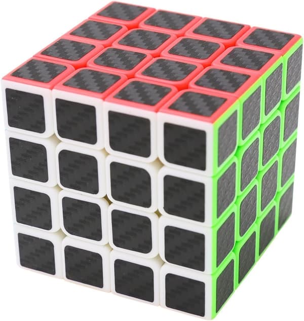 Jigsaw Cube 4x4x4 Ny Cube Carbon Fiber Super Hurtig Mærkat