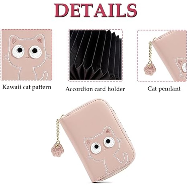 Söt liten kattmönsterkorthållare - Accordian case C