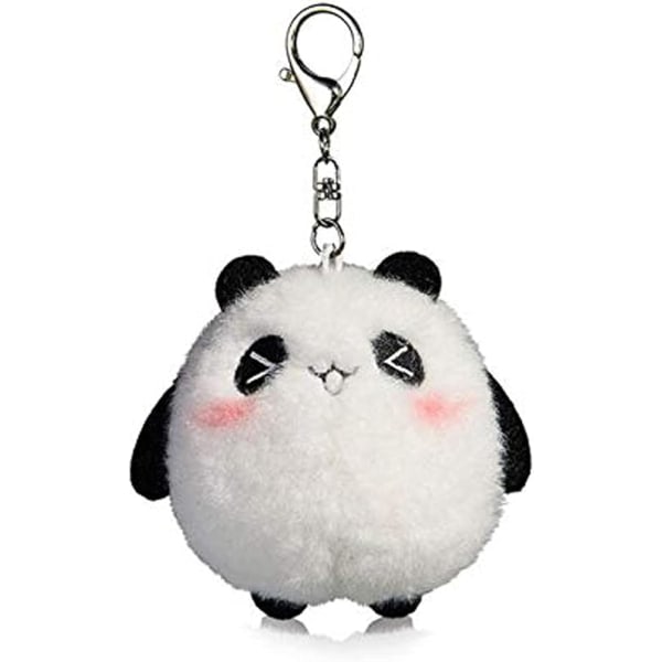 Plysch Panda Nyckelring Uppstoppade Djur Doll Ornament Söt hänge