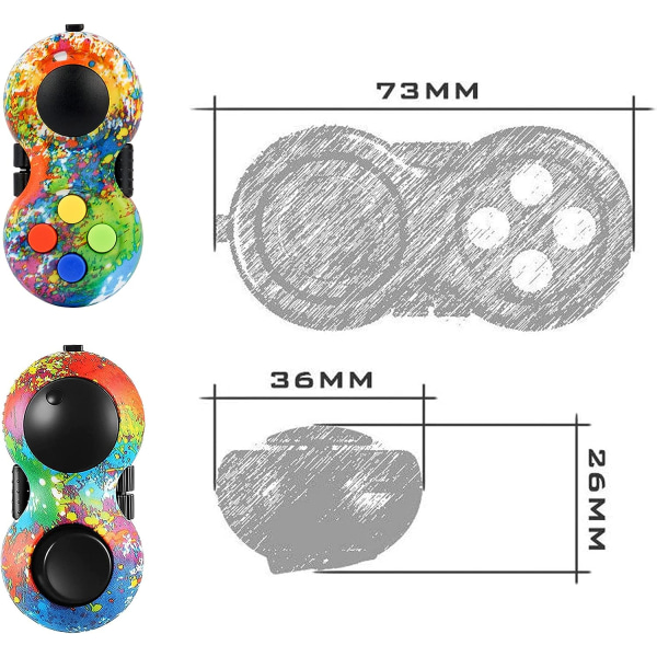 Fidget Pad 8 Funktion Fidget Toy Cube Controller Stress Reducer f